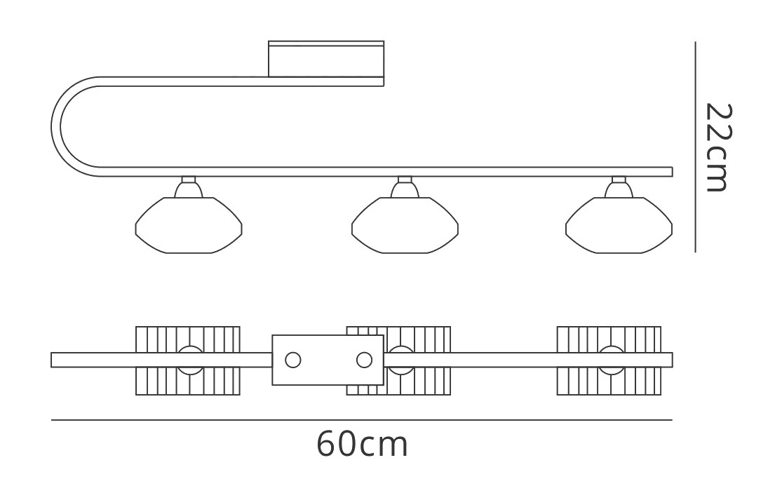 Alfa Polished Chrome Ceiling Lights Mantra Semi Flush Fittings